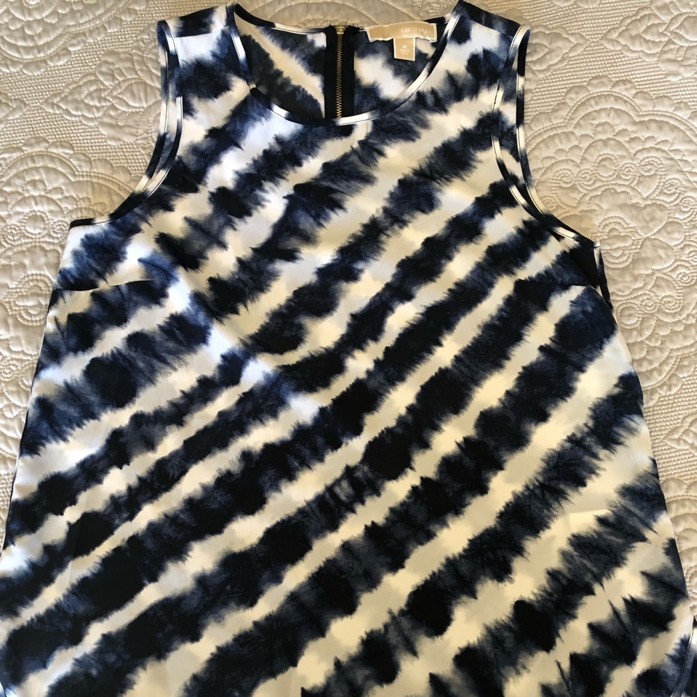 Like new Michael Kors blue/white tie dyed tanktop